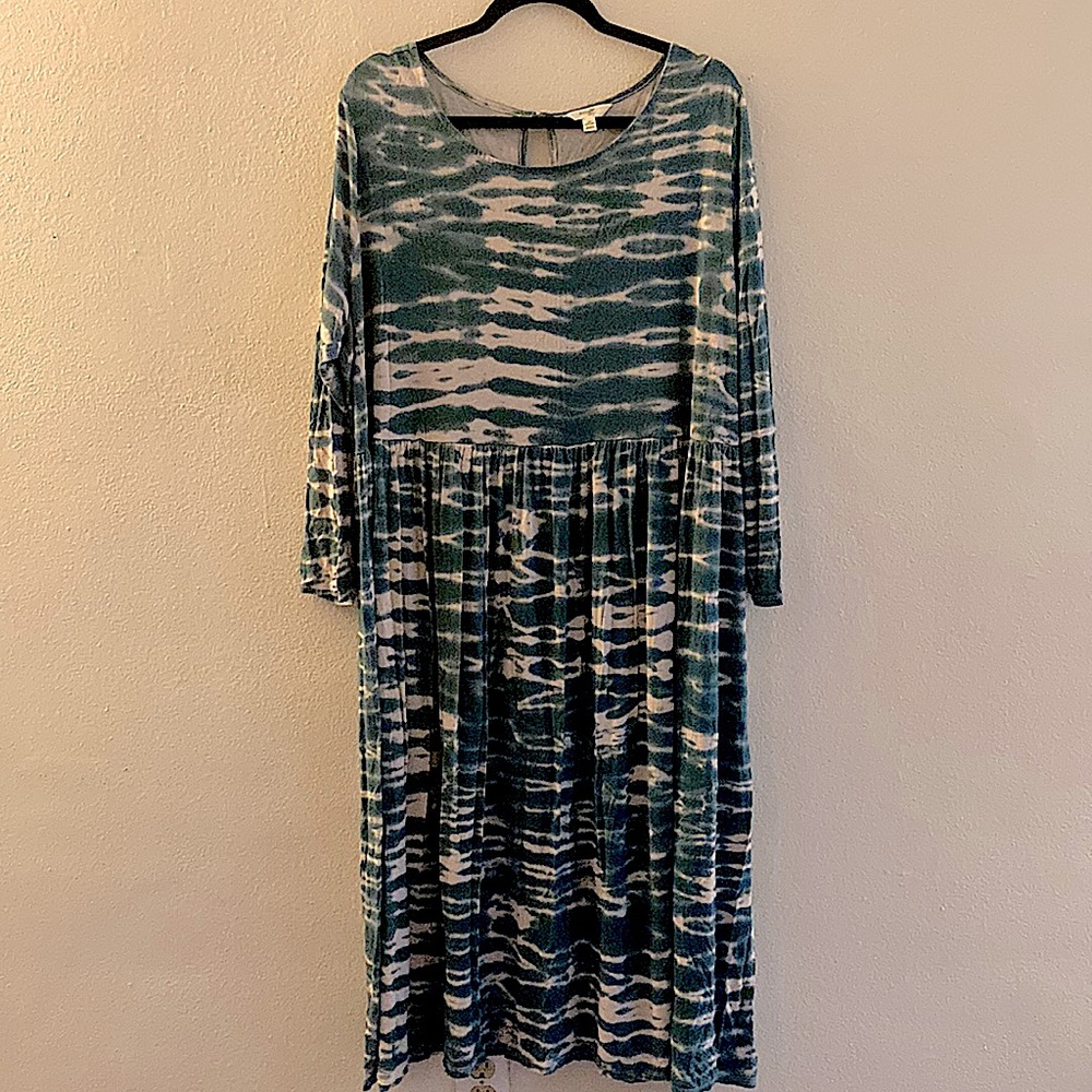 Turquoise tiedye maxi dress